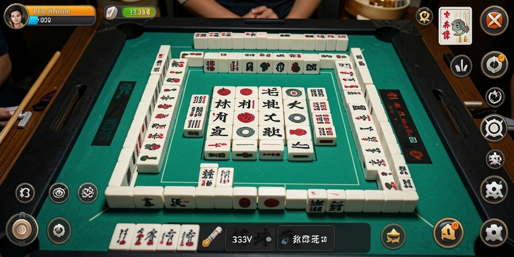 Gameplay Mahjong menarik di aplikasi 333V.