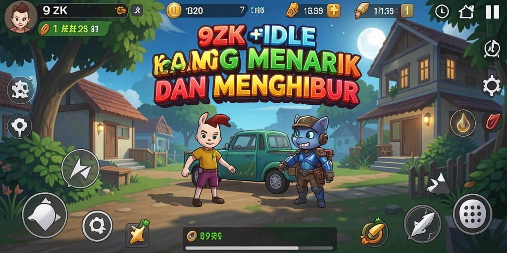 Tampilan menarik dari gameplay Idle di 9ZK, menunjukkan kemajuan karakter.