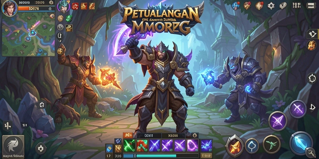 Tampilan epik dari gameplay menarik di dunia MMORPG.