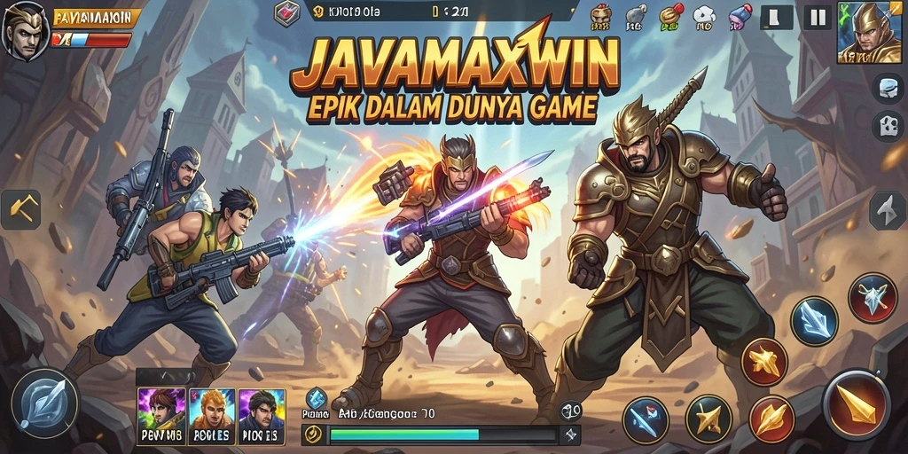 Menampilkan aksi pertarungan seru dalam JAVAMAXWIN.