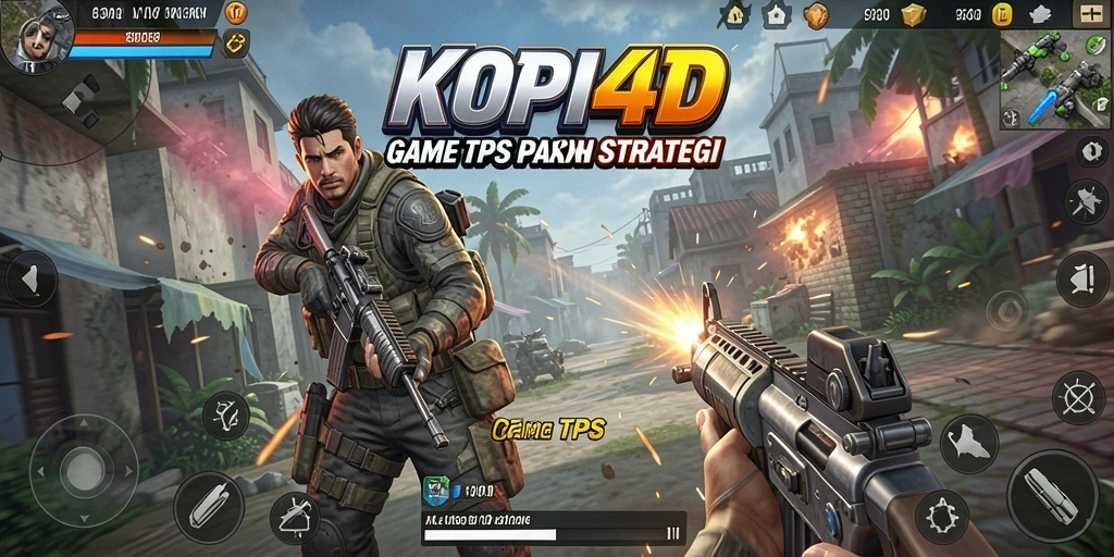 Screenshot KOPI4D yang menunjukkan aksi tembak-menembak yang seru.