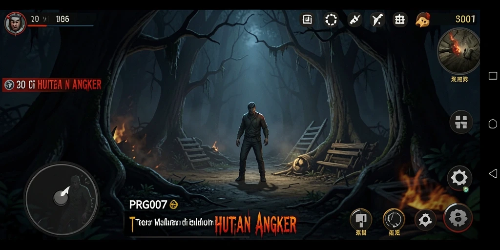 Tangkapan layar menampilkan suasana mencekam dalam gameplay PRG007.