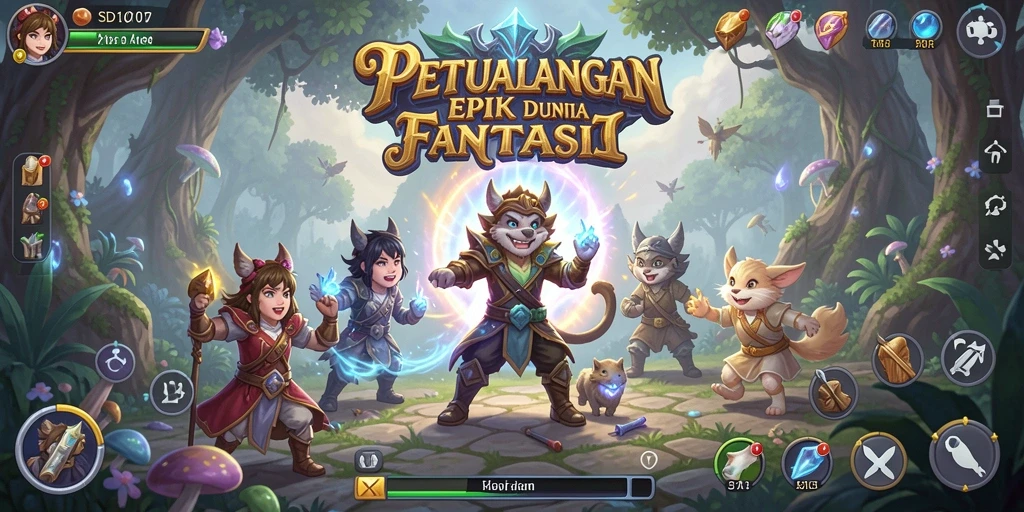 Tampilan gameplay RPG yang menegangkan di SD107.