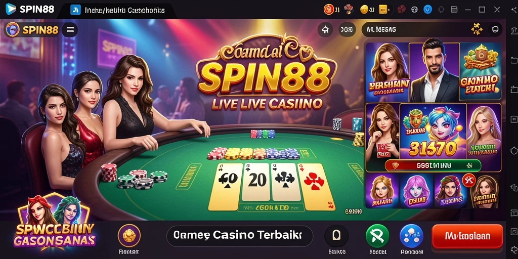 Tampilan gameplay SPIN88 yang seru dan interaktif dalam Live Casino.