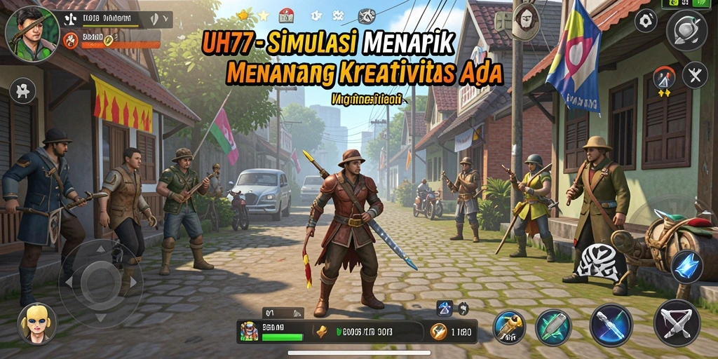 Tampilan gameplay UH77 yang penuh warna dan detail.
