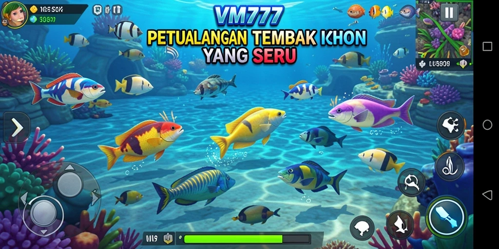 Tampilan gameplay Tembak Ikan yang seru dalam VM777.